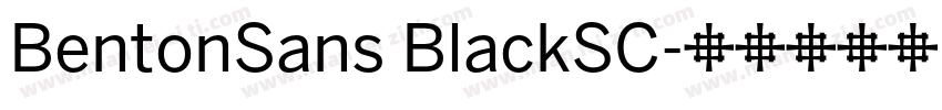 BentonSans BlackSC字体转换